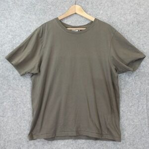 Boxy Heavy Men T Shirt Medium Khaki Green Relaxed Frank Baggy Loose WEEKDAY